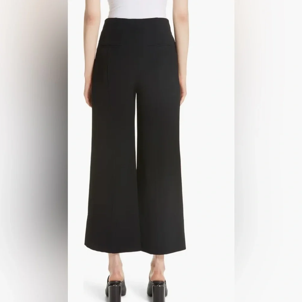 Cinq-a-Sept Jessy Pants Size 0 Black Cropped Wide Leg High waisted